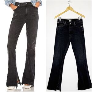 Citizens of humanity Georgia high-rise boot cut jeans Black Split Size 27
